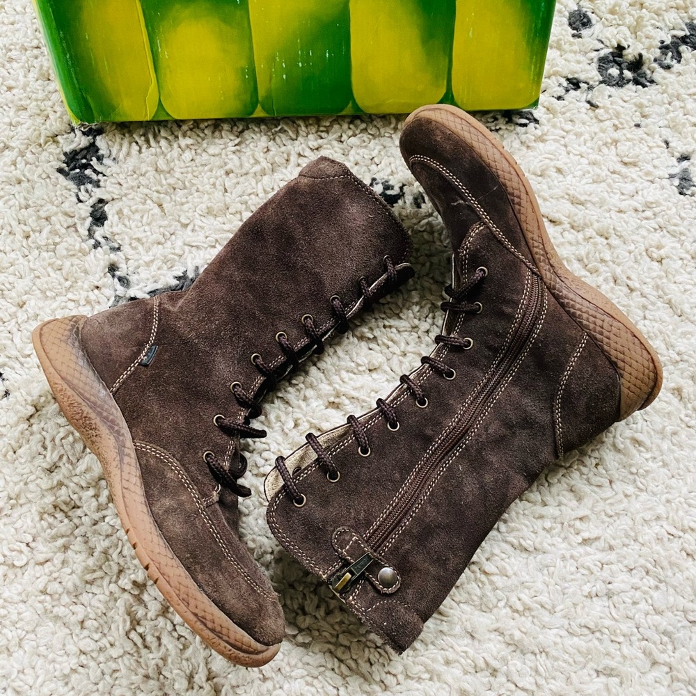 Primigi Enora Brown Suede Girls Boots Sz 32 EU/ 1 US